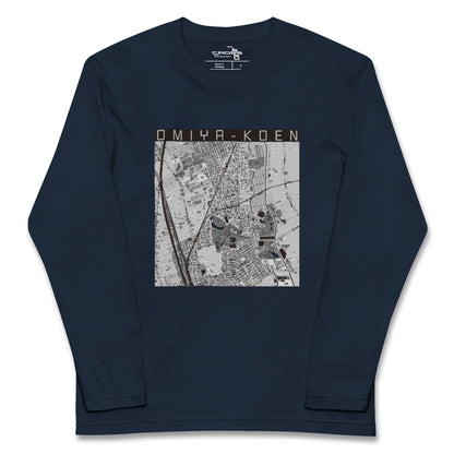 【大宮公園（埼玉県）】地図柄ロングスリーブTシャツ