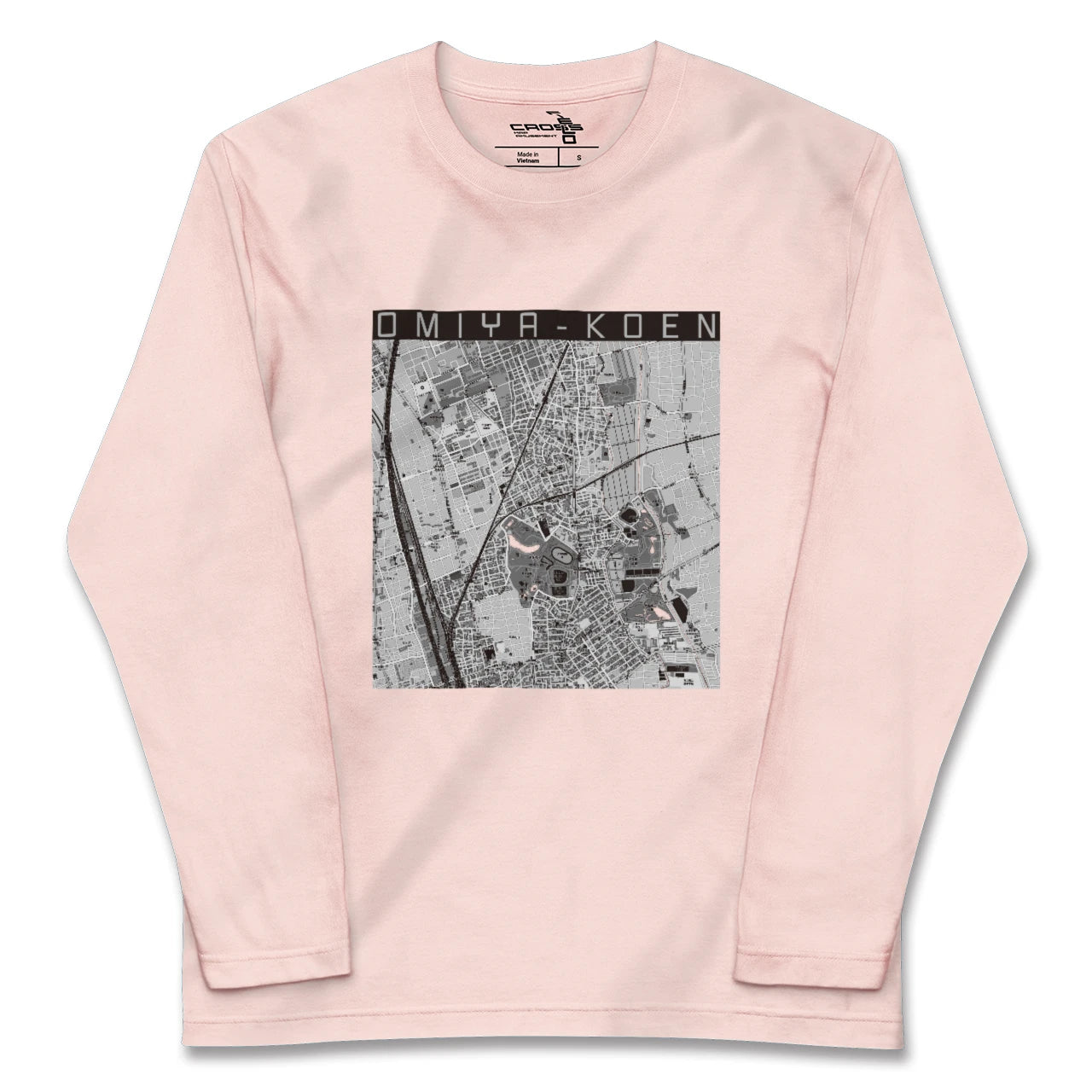【大宮公園（埼玉県）】地図柄ロングスリーブTシャツ