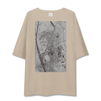 【大宮公園（埼玉県）】地図柄ビッグシルエットTシャツ