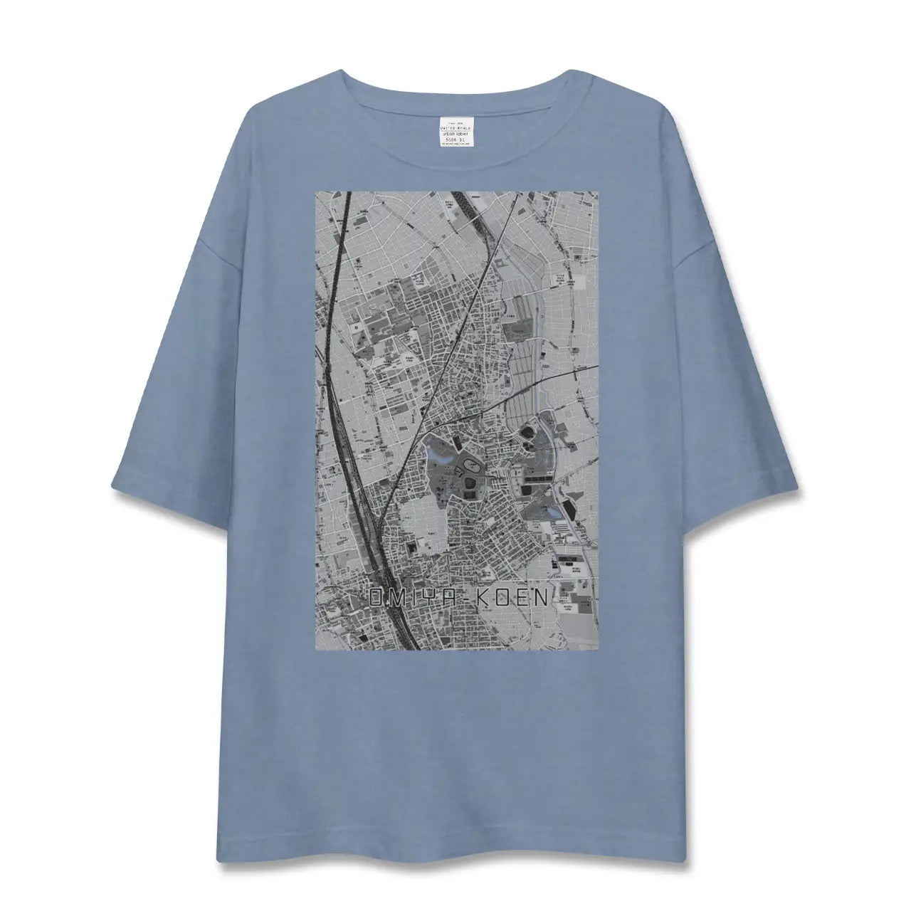 【大宮公園（埼玉県）】地図柄ビッグシルエットTシャツ