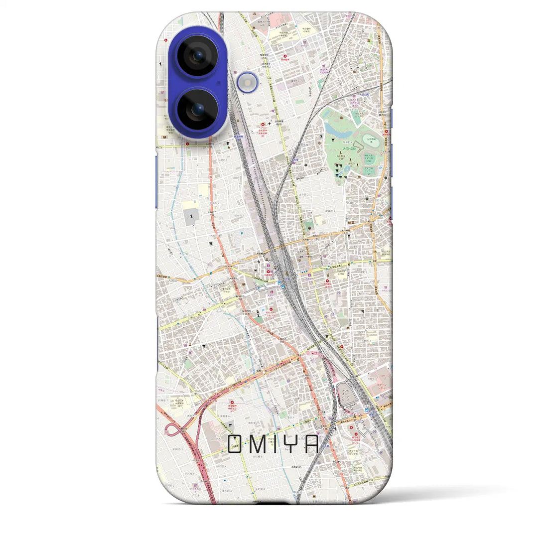 【大宮(埼玉県)】地図柄iPhoneケース(バックカバータイプ)ナチュラル・iPhone 16 Pro Max 用