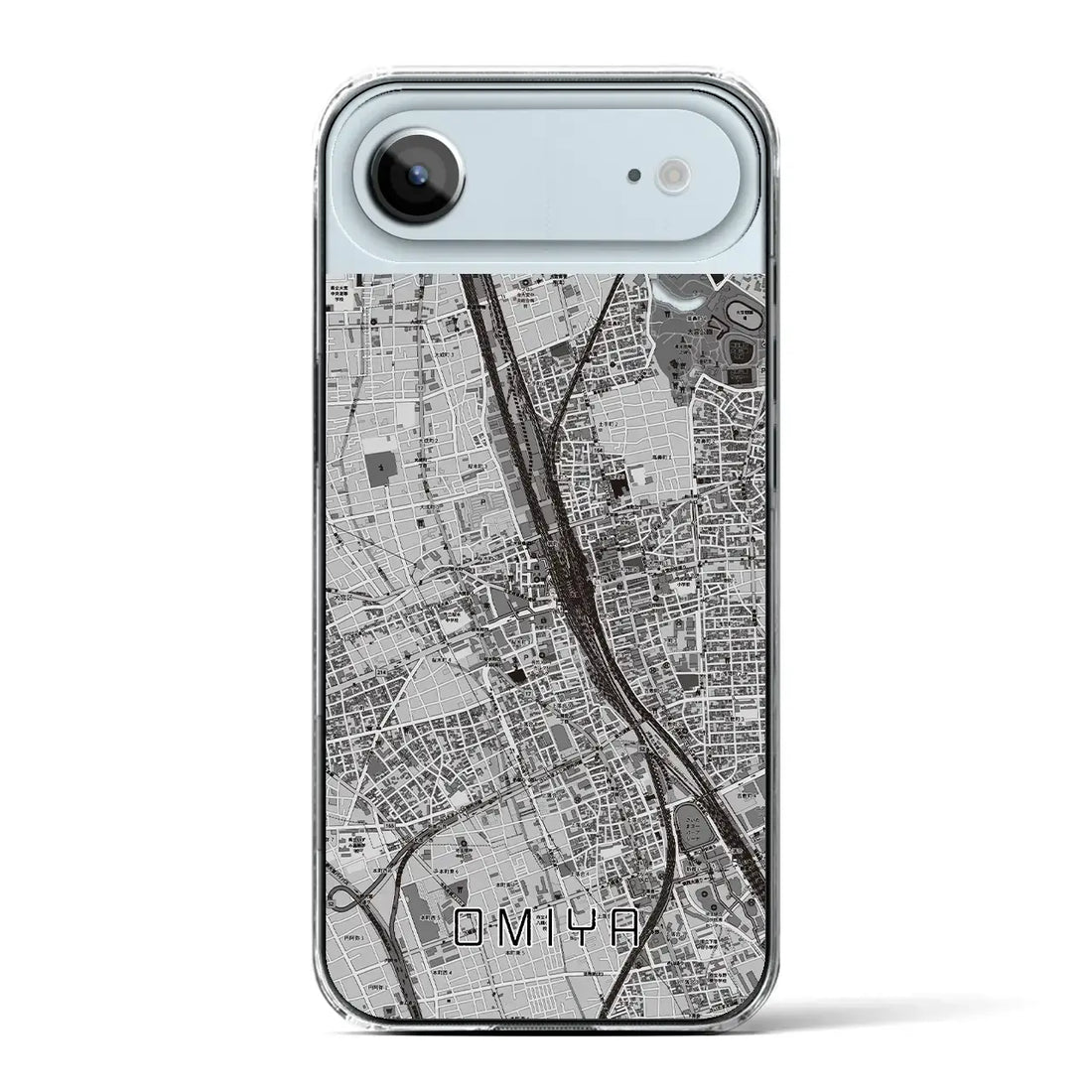 【大宮（埼玉県）】地図柄iPhoneケース（クリアタイプ）モノトーン・iPhone 17 Pro Max 用
