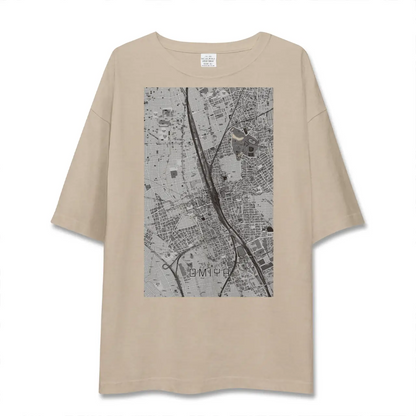 【大宮（埼玉県）】地図柄ビッグシルエットTシャツ