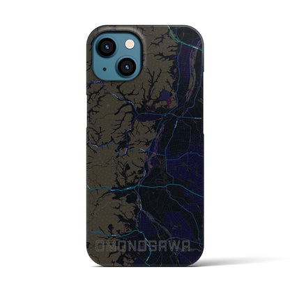 【雄物川（秋田県）】地図柄iPhoneケース（バックカバータイプ）