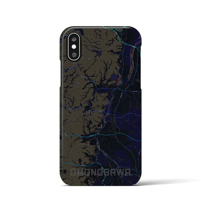 【雄物川（秋田県）】地図柄iPhoneケース（バックカバータイプ）