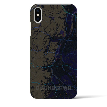 【雄物川（秋田県）】地図柄iPhoneケース（バックカバータイプ）