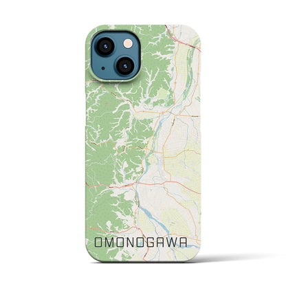 【雄物川（秋田県）】地図柄iPhoneケース（バックカバータイプ）