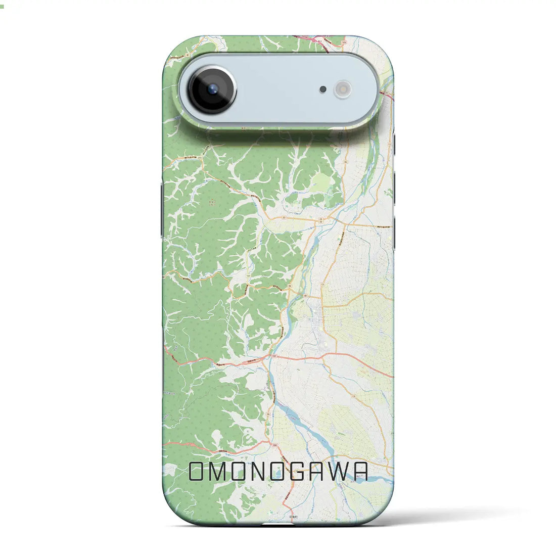 【雄物川（秋田県）】地図柄iPhoneケース（バックカバータイプ）ブラック・iPhone 17 Pro Max 用