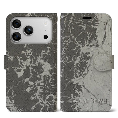 【雄物川（秋田県）】地図柄iPhoneケース（手帳タイプ）