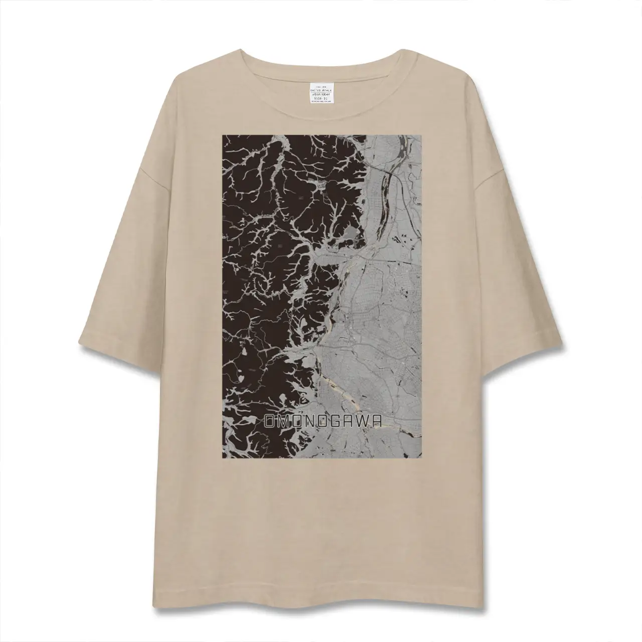 【雄物川（秋田県）】地図柄ビッグシルエットTシャツ