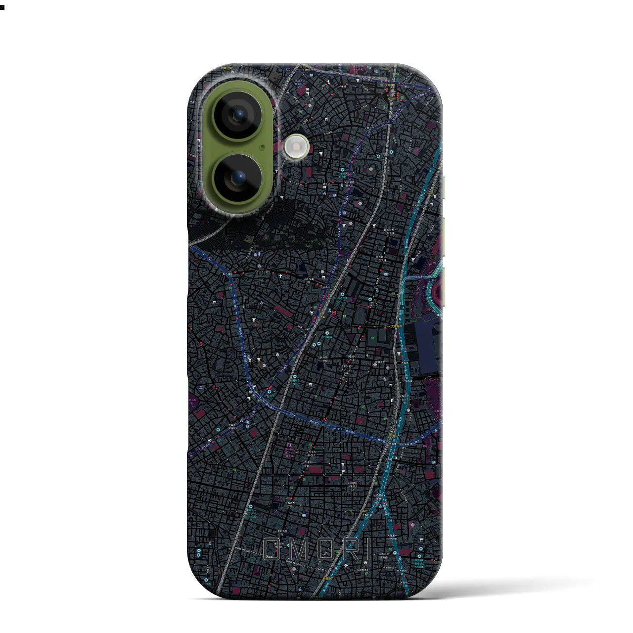 【大森（東京都）】地図柄iPhoneケース（バックカバータイプ）