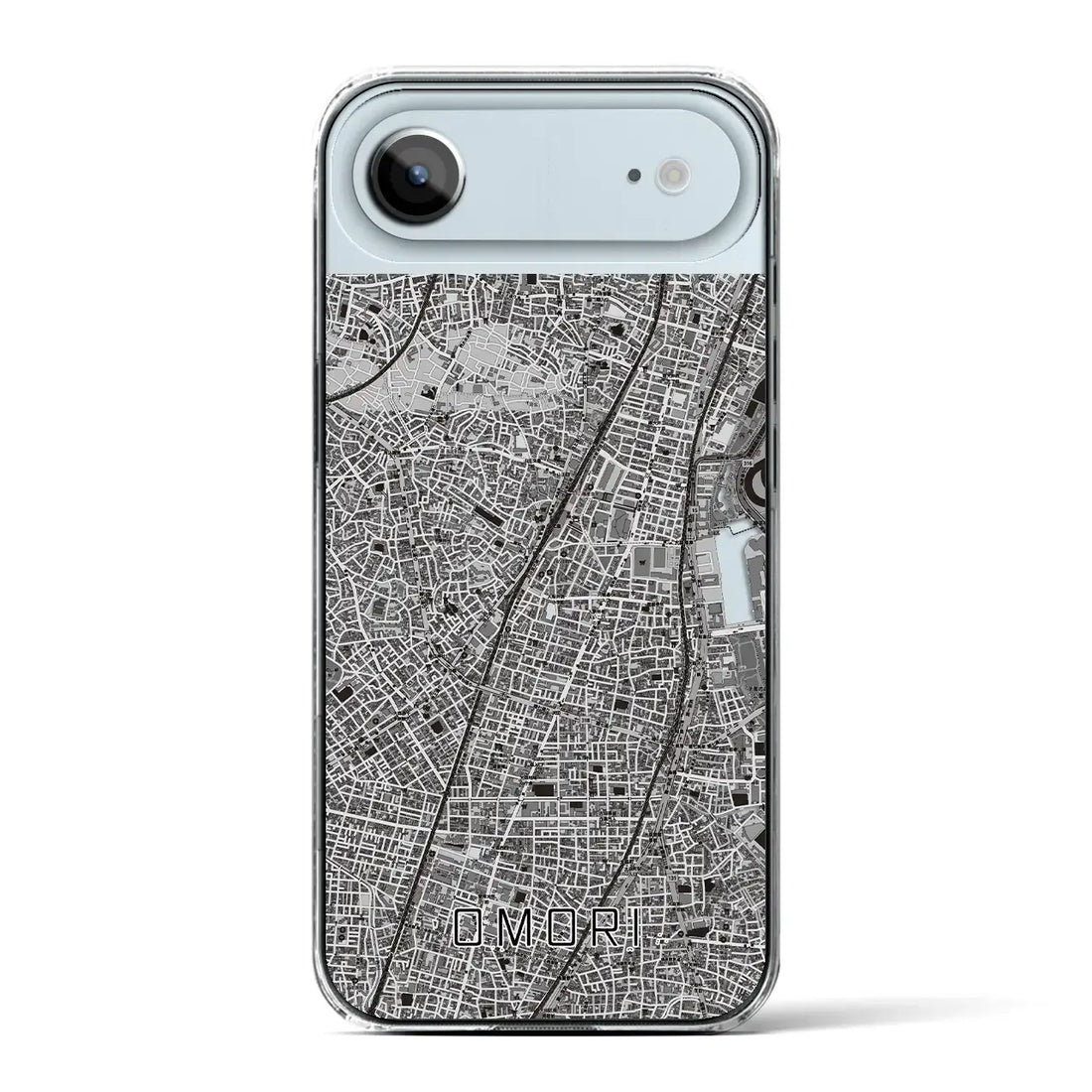 【大森（東京都）】地図柄iPhoneケース（クリアタイプ）モノトーン・iPhone 17 Pro Max 用