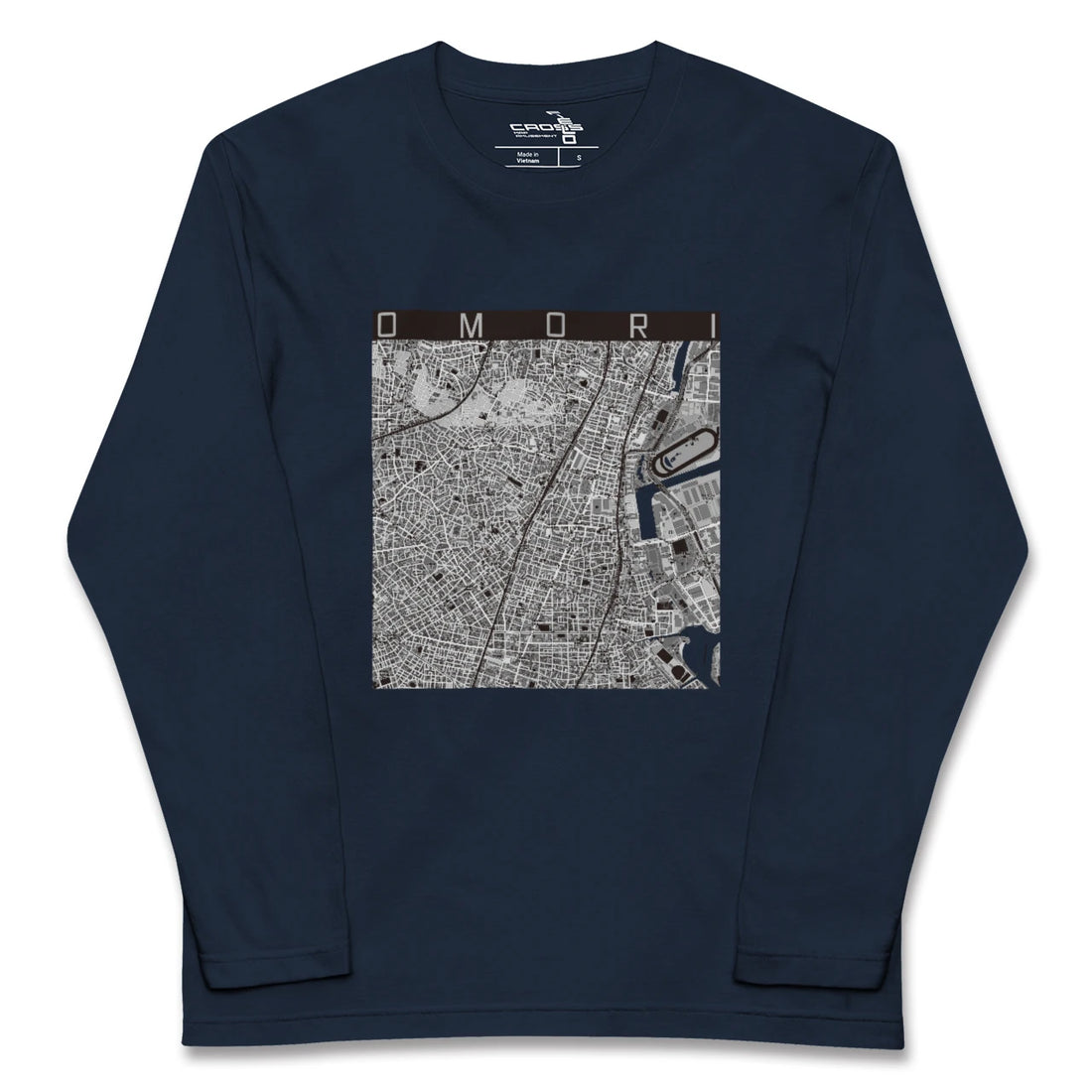 【大森（東京都）】地図柄ロングスリーブTシャツ