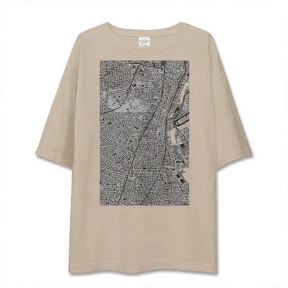 【大森（東京都）】地図柄ビッグシルエットTシャツ