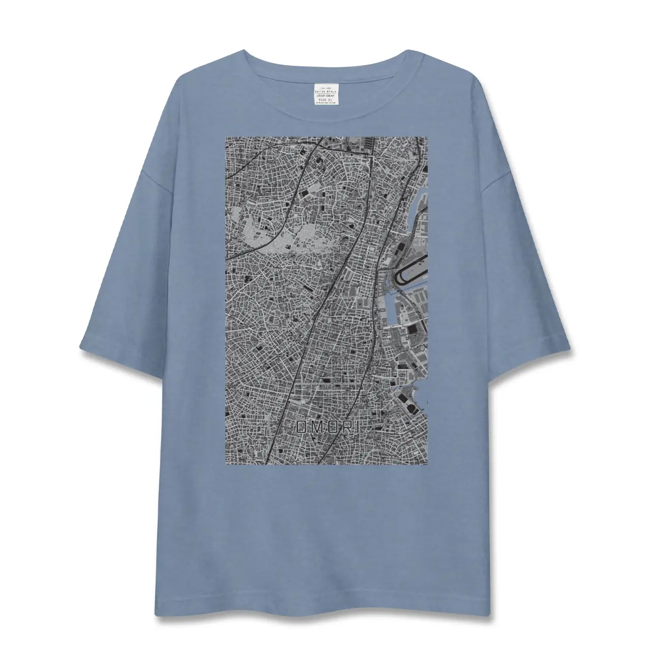 【大森（東京都）】地図柄ビッグシルエットTシャツ