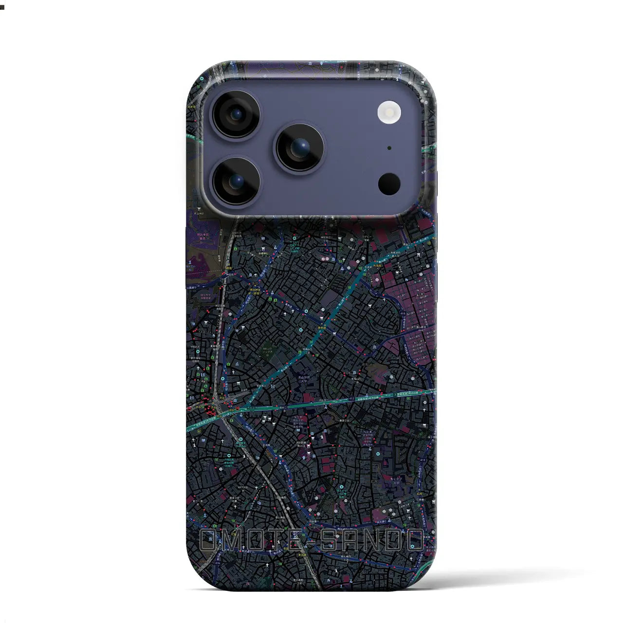 【表参道（東京都）】地図柄iPhoneケース（バックカバータイプ）