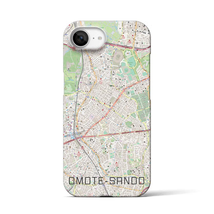 【表参道（東京都）】地図柄iPhoneケース（バックカバータイプ）