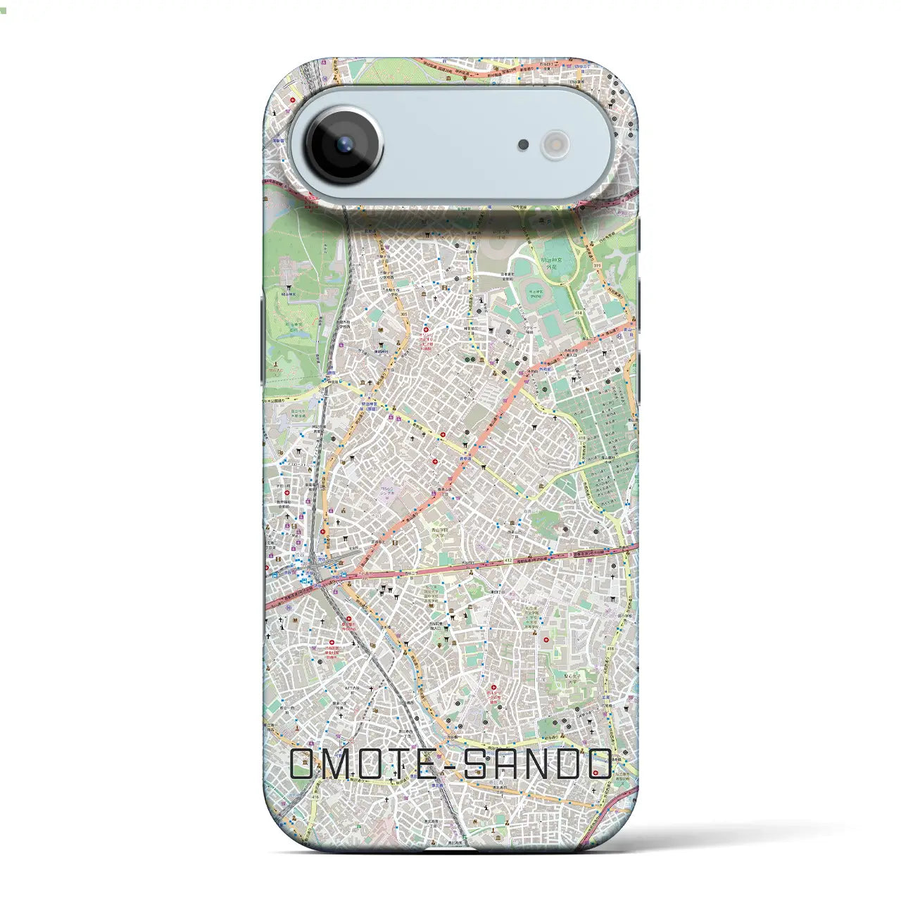 【表参道（東京都）】地図柄iPhoneケース（バックカバータイプ）