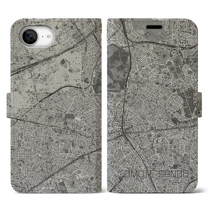 【表参道（東京都）】地図柄iPhoneケース（手帳タイプ）