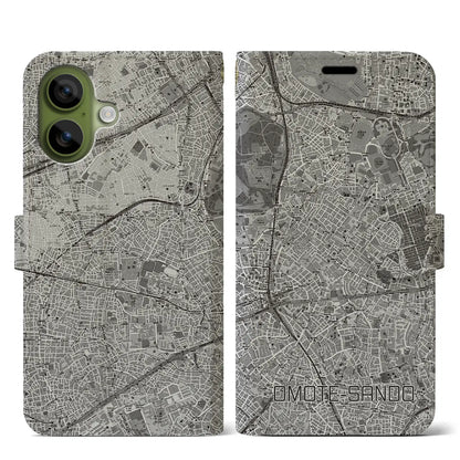 【表参道（東京都）】地図柄iPhoneケース（手帳タイプ）