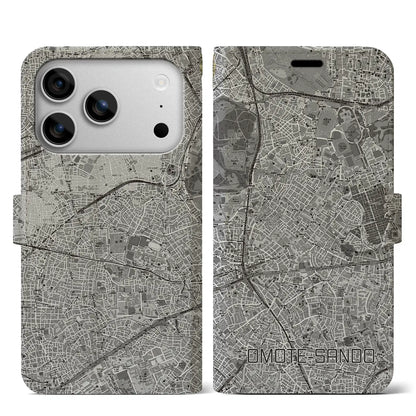 【表参道（東京都）】地図柄iPhoneケース（手帳タイプ）