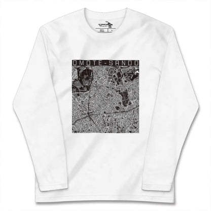 【表参道（東京都）】地図柄ロングスリーブTシャツ