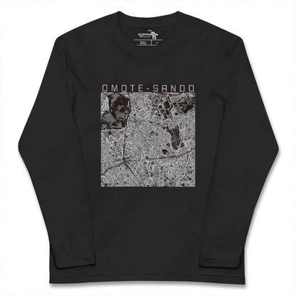 【表参道（東京都）】地図柄ロングスリーブTシャツ