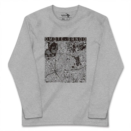 【表参道（東京都）】地図柄ロングスリーブTシャツ
