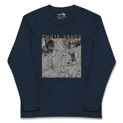 【表参道（東京都）】地図柄ロングスリーブTシャツ