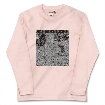 【表参道（東京都）】地図柄ロングスリーブTシャツ