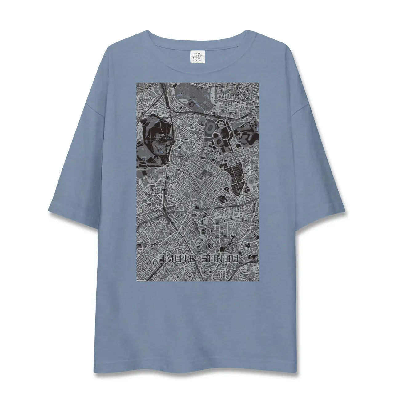 【表参道（東京都）】地図柄ビッグシルエットTシャツ