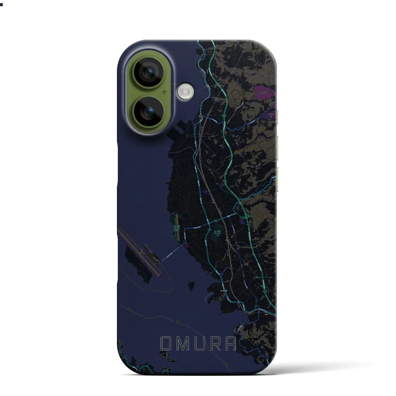 【大村（長崎県）】地図柄iPhoneケース（バックカバータイプ）