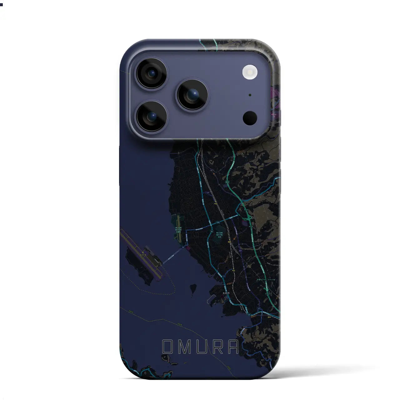 【大村（長崎県）】地図柄iPhoneケース（バックカバータイプ）