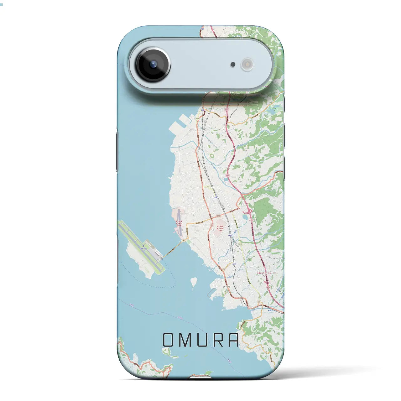 【大村（長崎県）】地図柄iPhoneケース（バックカバータイプ）