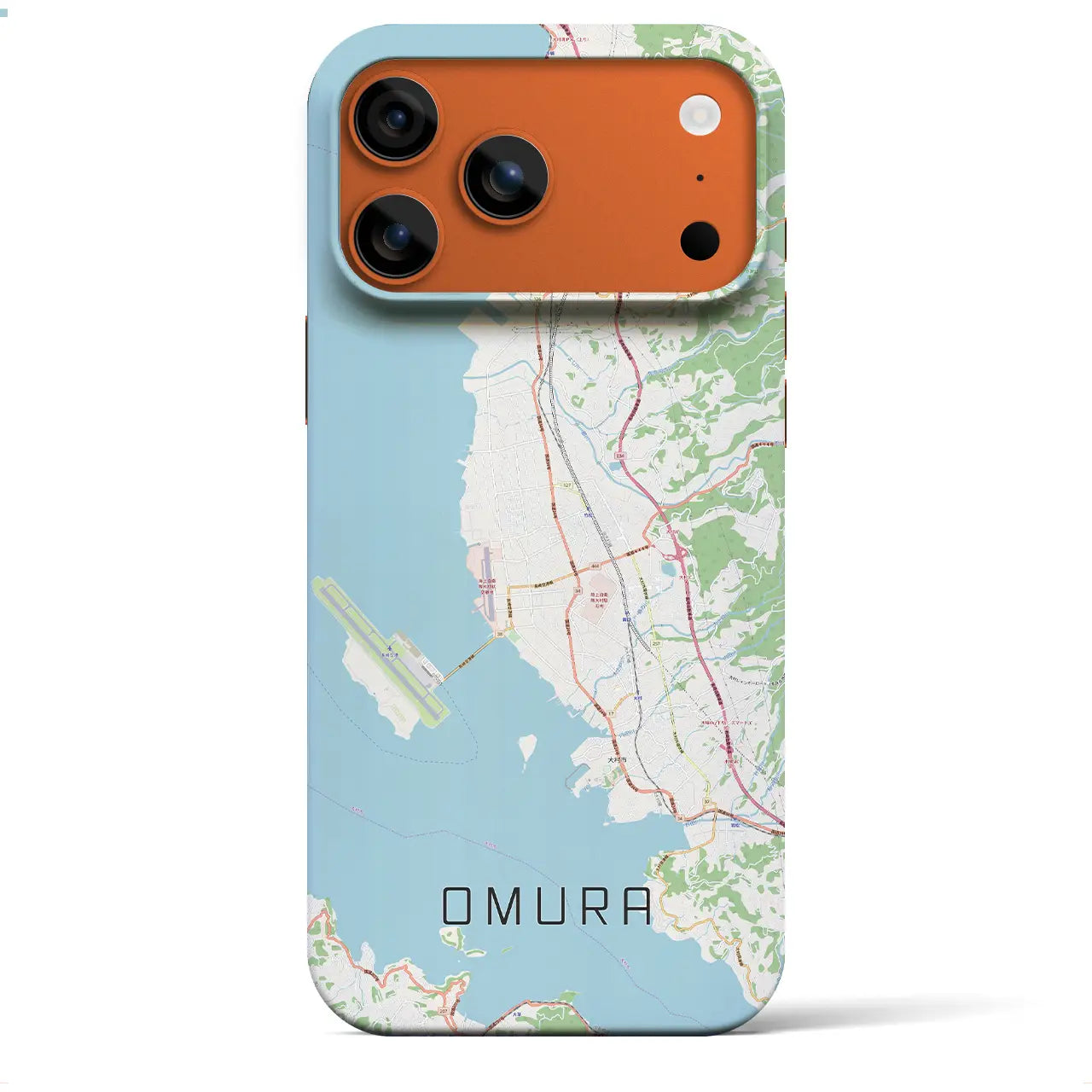 【大村（長崎県）】地図柄iPhoneケース（バックカバータイプ）