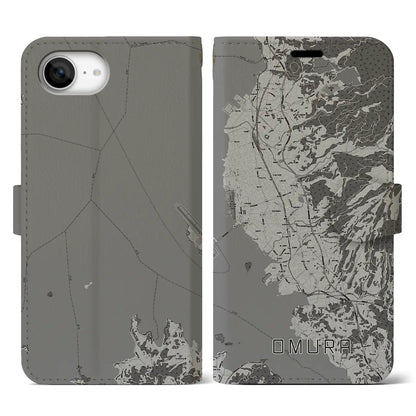 【大村（長崎県）】地図柄iPhoneケース（手帳タイプ）