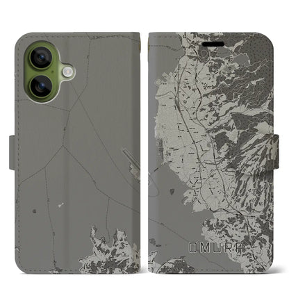 【大村（長崎県）】地図柄iPhoneケース（手帳タイプ）