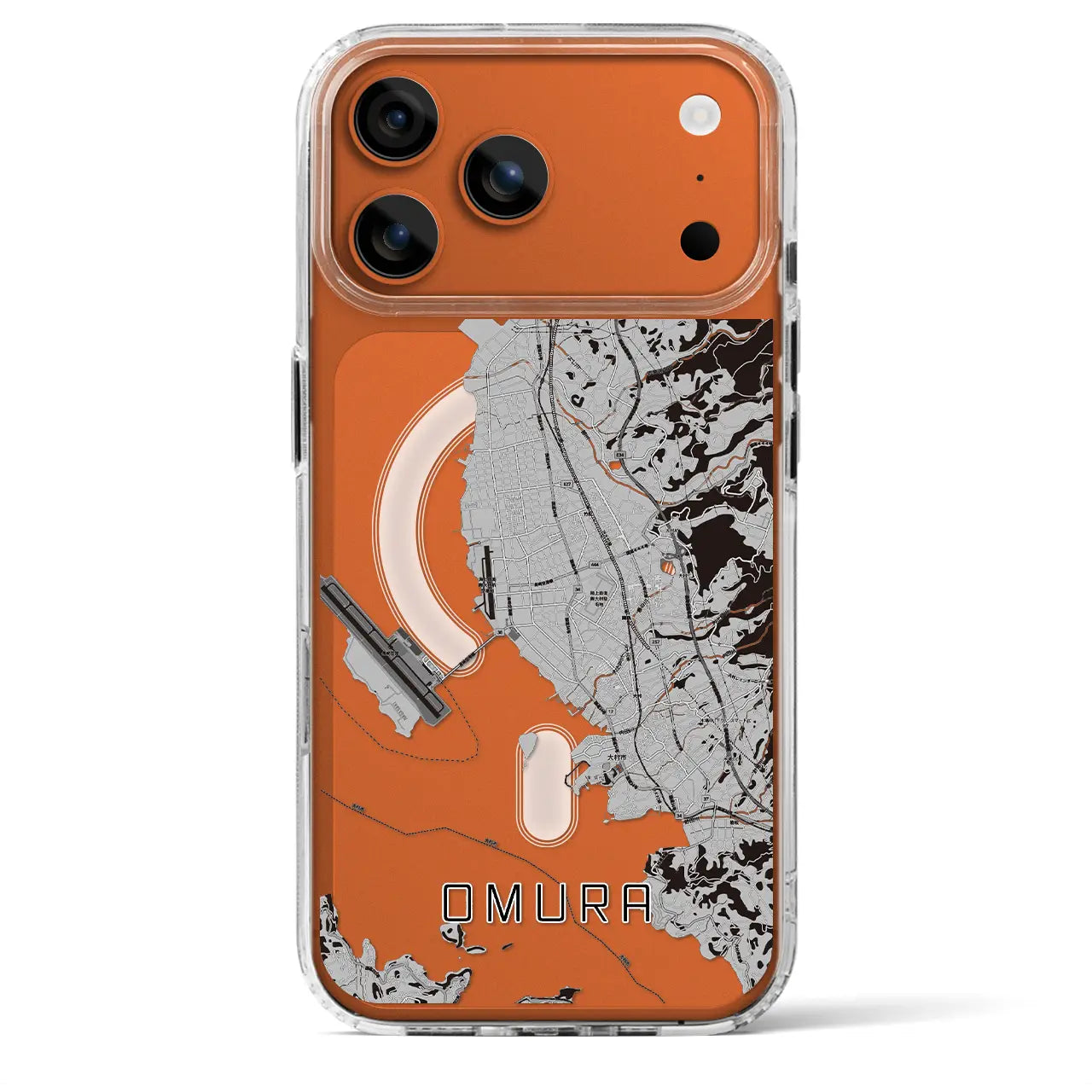 【大村（長崎県）】地図柄iPhoneケース（MagSafeタイプ）