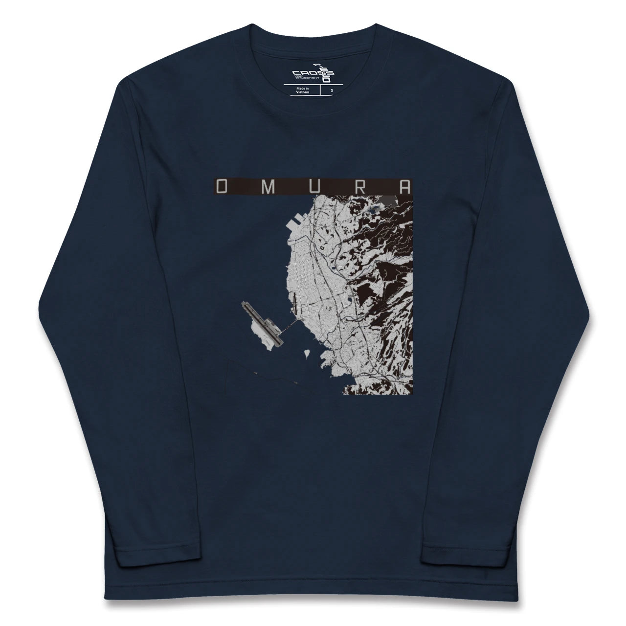 【大村（長崎県）】地図柄ロングスリーブTシャツ