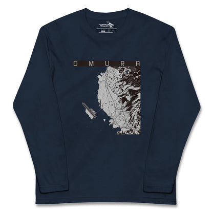【大村（長崎県）】地図柄ロングスリーブTシャツ
