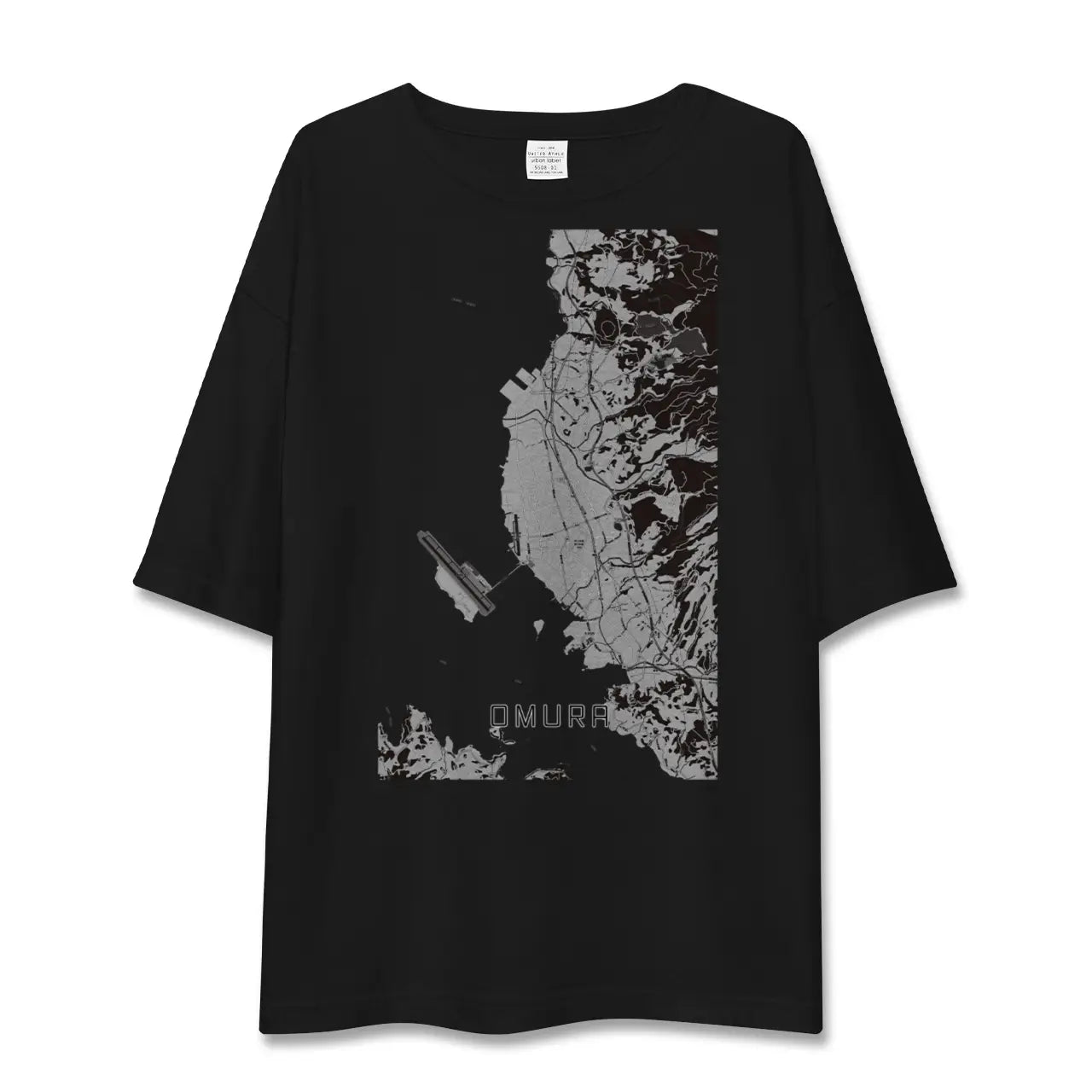【大村（長崎県）】地図柄ビッグシルエットTシャツ