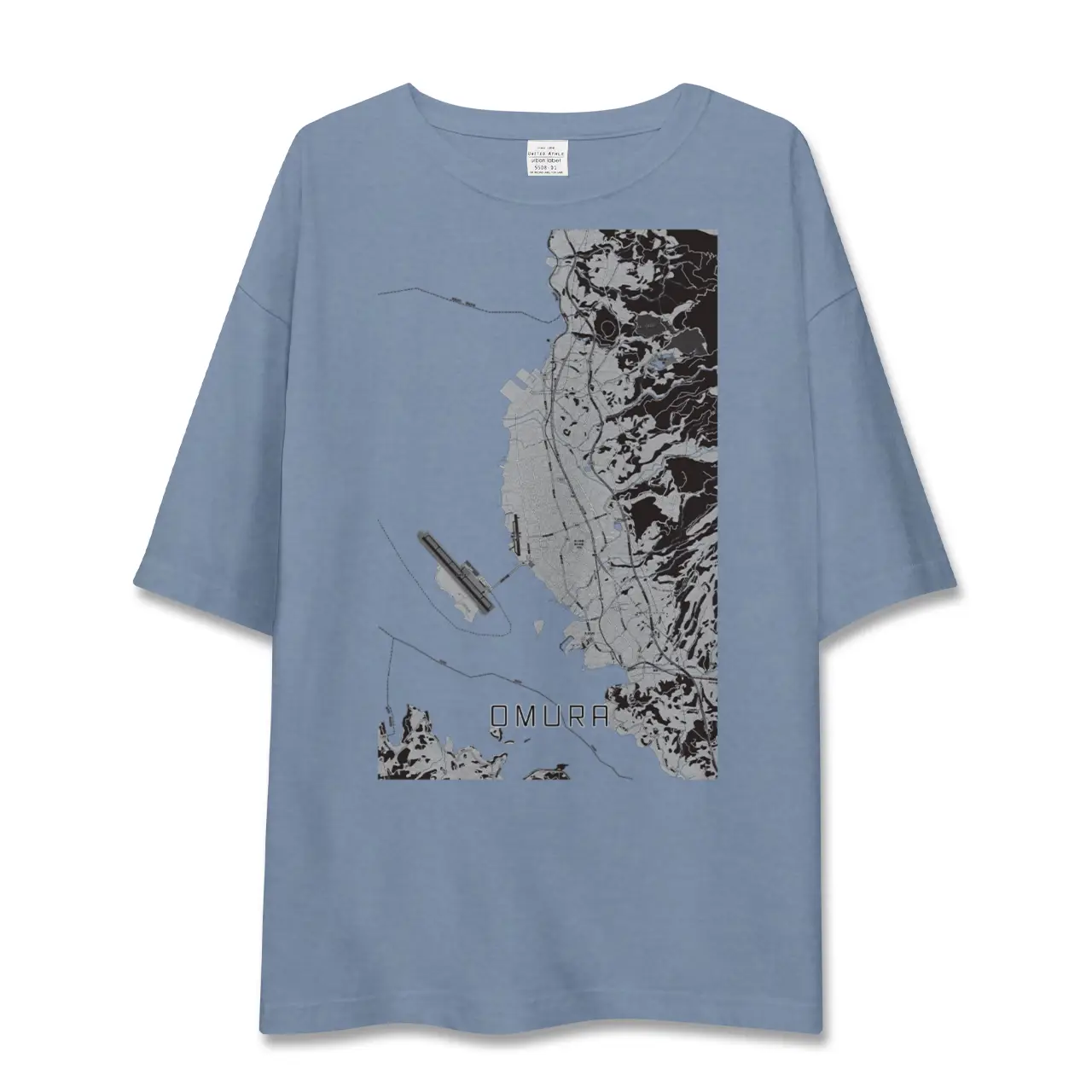 【大村（長崎県）】地図柄ビッグシルエットTシャツ