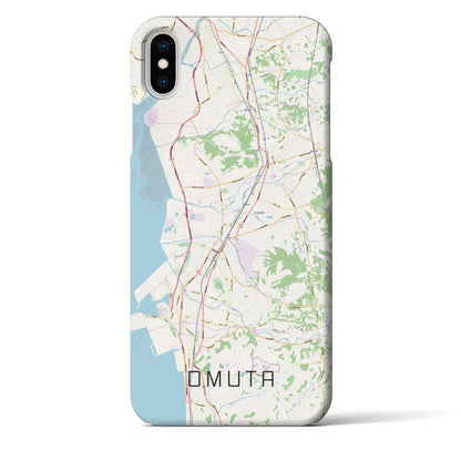 【大牟田（福岡県）】地図柄iPhoneケース（バックカバータイプ）