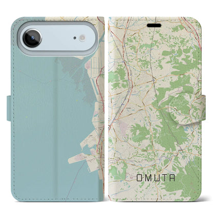 【大牟田（福岡県）】地図柄iPhoneケース（手帳タイプ）