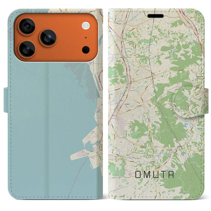 【大牟田（福岡県）】地図柄iPhoneケース（手帳タイプ）