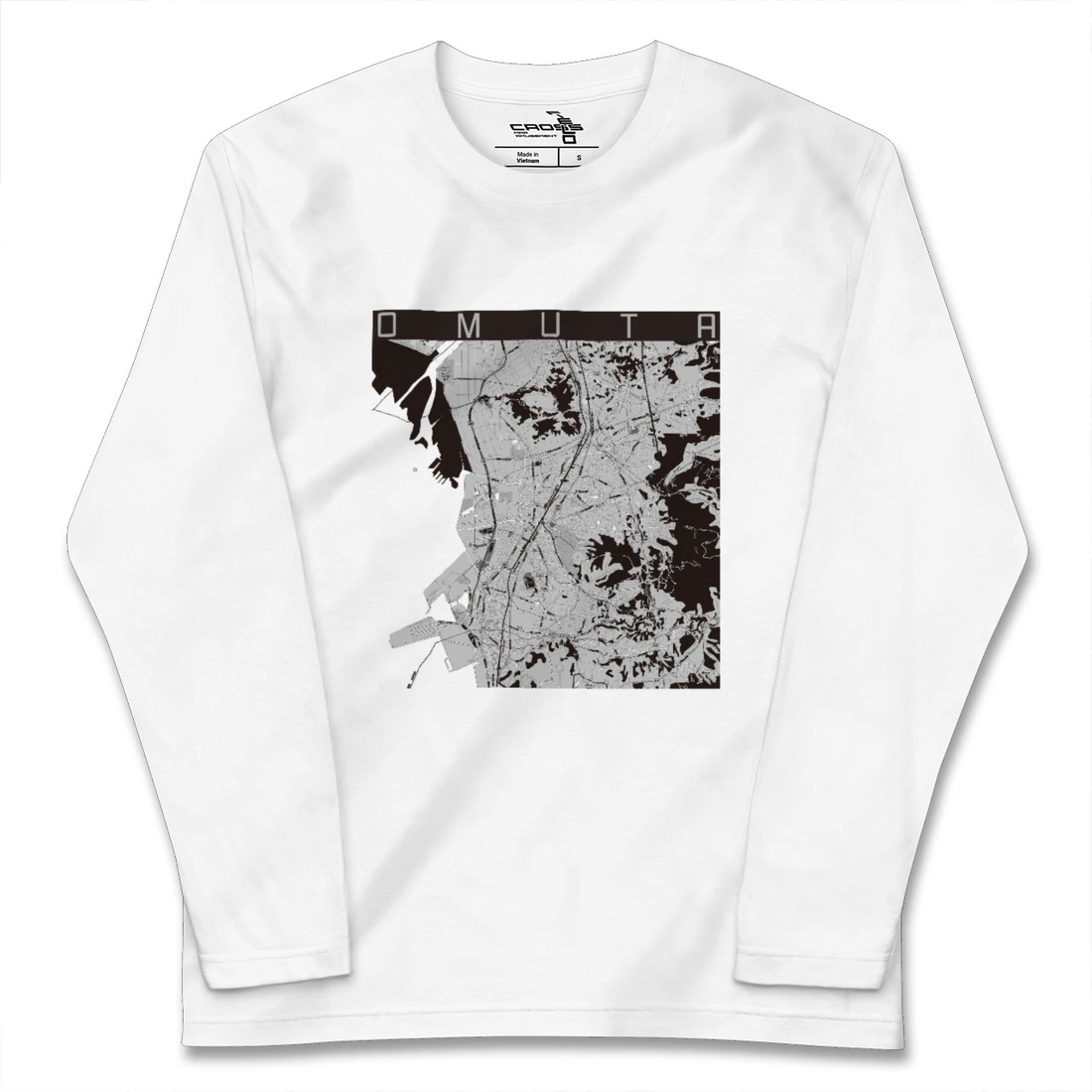 【大牟田（福岡県）】地図柄ロングスリーブTシャツ
