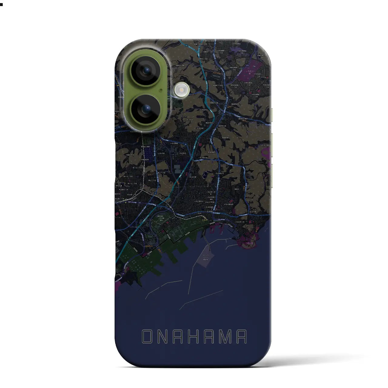 【小名浜（福島県）】地図柄iPhoneケース（バックカバータイプ）