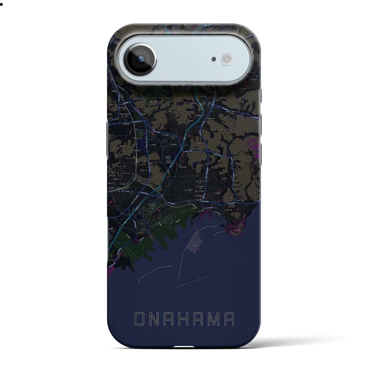 【小名浜（福島県）】地図柄iPhoneケース（バックカバータイプ）