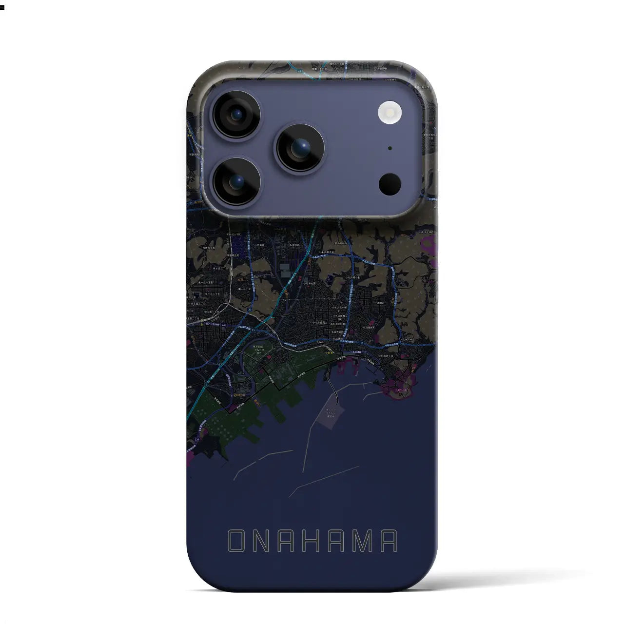 【小名浜（福島県）】地図柄iPhoneケース（バックカバータイプ）