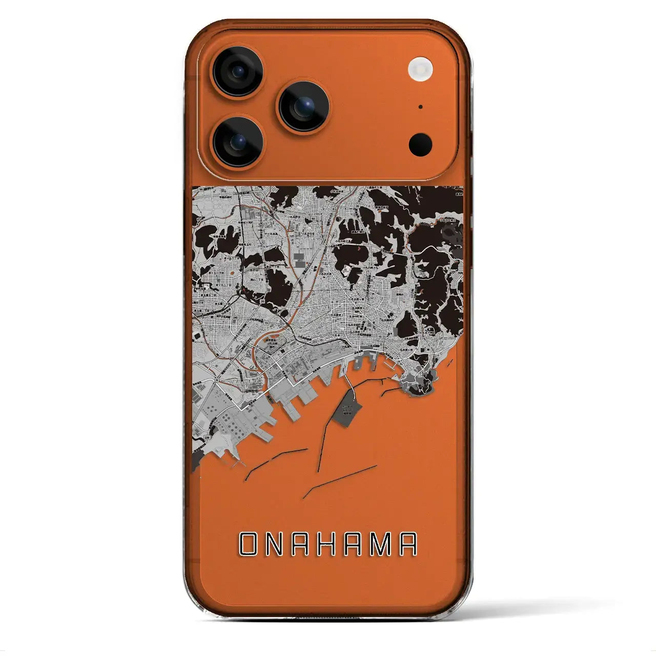 【小名浜（福島県）】地図柄iPhoneケース（クリアタイプ）モノトーン・iPhone 17 Pro Max 用